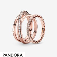 Pandora Signature Sparkle Ring Set Jewelry Pandora Signature Sparkle Ring Set Jewelry