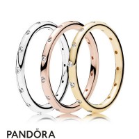 Women's Pandora Sparkling Droplet Ring Stack Jewelry Women's Pandora Sparkling Droplet Ring Stack Jewelry