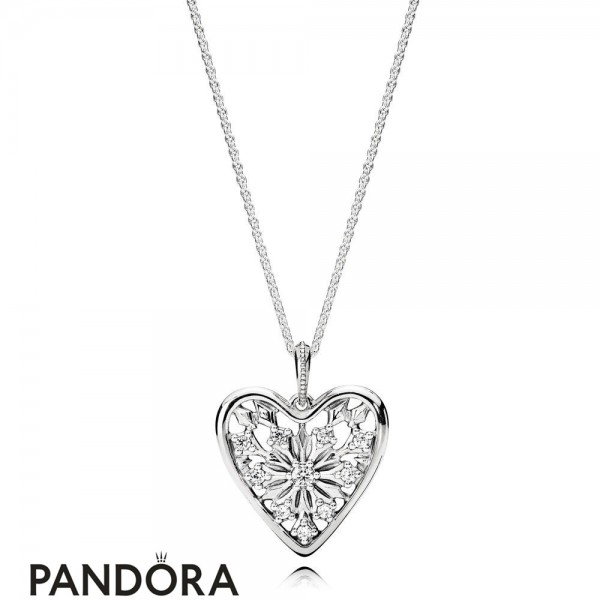 Pandora Chains With Pendant Heart Of Winter Necklace Hot Sale Jewelry