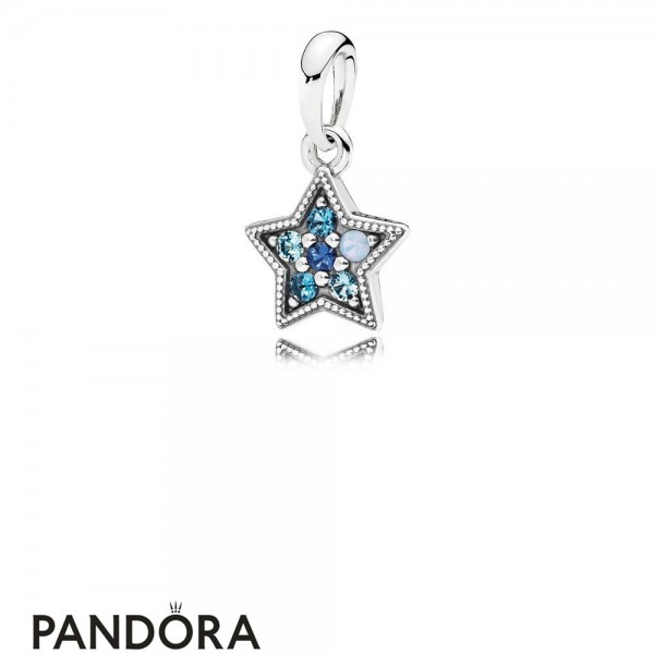 Pandora Pendants Bright Star Necklace Pendant Multi Colored Crystals Jewelry