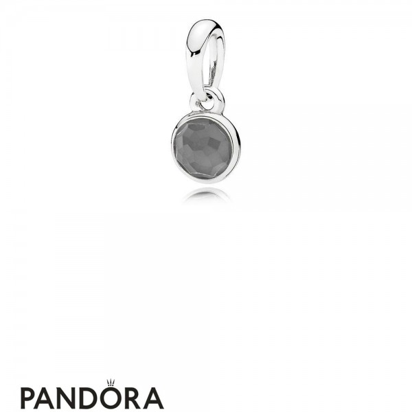 Pandora Pendants June Droplet Pendant Grey Moonstone Jewelry