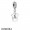 Pandora Pendants Orchid Pendant Charm White Enamel Clear Orchid Cz Jewelry