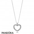 Women's Pandora Sparkling Pandora Floating Heart Locket Necklace With Pendant Jewelry