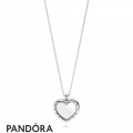 Women's Pandora Sparkling Pandora Floating Heart Locket Necklace With Pendant Jewelry