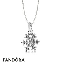 Women's Pandora Sparkling Snowflake Necklace Set Jewelry Women's Pandora Sparkling Snowflake Necklace Set Jewelry