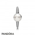 Pandora Rings Elegant Beauty Ring White Pearl Jewelry