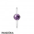 Pandora Rings February Droplet Ring Synthetic Amethyst Jewelry