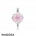 Pandora Rings Magnolia Bloom Ring Pale Cerise Enamel Pink Cz Jewelry