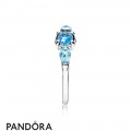 Pandora Rings Patterns Of Frost Ring Moonlight Blue Sky Blue Crystal Jewelry