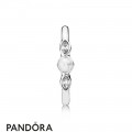 Pandora Rings Petite Luminous Leaves Ring White Pearl Jewelry