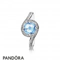 Pandora Rings Radiant Embellishment Ring Sky Blue Crystal Jewelry