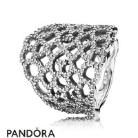 Pandora Rings Shimme 925 Silver Fancy Ring Lace Fancy Ring Jewelry